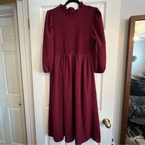NWT Roolee Maroon Midi Dress
